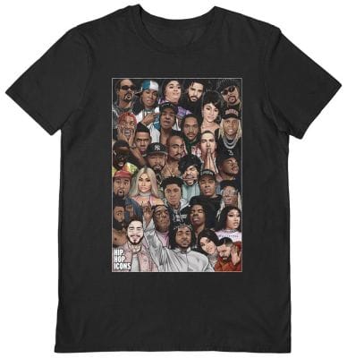 HIP HOP ICONS TEE (XL)