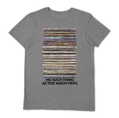 TOO MUCH VINYL TEE (GREY) (XL)
